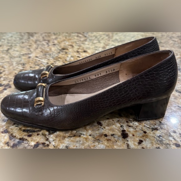 Salvatore Ferragamo Dark Brown Flats - Picture 3 of 6